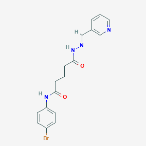 molecular formula C17H17BrN4O2 B386592 N-(4-bromophenyl)-5-oxo-5-[2-(3-pyridinylmethylene)hydrazino]pentanamide 