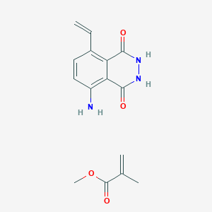 molecular formula C15H17N3O4 B038660 5-Amino-8-vinylphthalazine-1,4(2H,3H)-dione-methyl methacrylate copolymer CAS No. 121864-91-3
