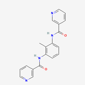 molecular formula C19H16N4O2 B3866044 N-[2-methyl-3-(pyridine-3-carbonylamino)phenyl]pyridine-3-carboxamide 