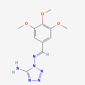 molecular formula C11H14N6O3 B3866092 1-[(E)-(3,4,5-trimethoxyphenyl)methylideneamino]tetrazol-5-amine 