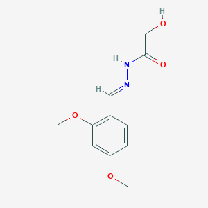 molecular formula C11H14N2O4 B3866121 N-[(E)-(2,4-dimethoxyphenyl)methylideneamino]-2-hydroxyacetamide 