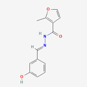 molecular formula C13H12N2O3 B3866232 N'-[(E)-(3-hydroxyphenyl)methylidene]-2-methylfuran-3-carbohydrazide 