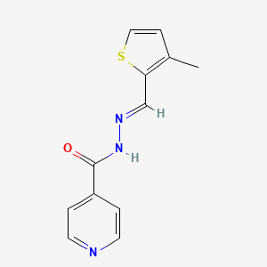 molecular formula C12H11N3OS B3866262 N'-[(E)-(3-methylthiophen-2-yl)methylidene]pyridine-4-carbohydrazide 