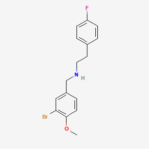 molecular formula C16H17BrFNO B3866284 N-(3-bromo-4-methoxybenzyl)-2-(4-fluorophenyl)ethanamine CAS No. 353779-17-6