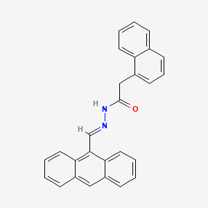 molecular formula C27H20N2O B3866377 N'-[(E)-(ANTHRACEN-9-YL)METHYLIDENE]-2-(NAPHTHALEN-1-YL)ACETOHYDRAZIDE 