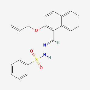 molecular formula C20H18N2O3S B3866392 N-[(E)-(2-prop-2-enoxynaphthalen-1-yl)methylideneamino]benzenesulfonamide 
