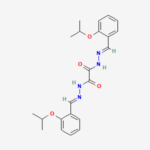 molecular formula C22H26N4O4 B3866433 N,N'-bis[(E)-(2-propan-2-yloxyphenyl)methylideneamino]oxamide 