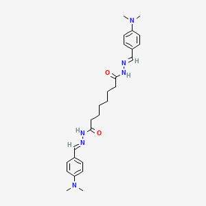molecular formula C26H36N6O2 B3866504 N'~1~,N'~8~-bis{(E)-[4-(dimethylamino)phenyl]methylidene}octanedihydrazide 