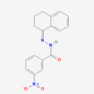 molecular formula C17H15N3O3 B3866542 N-[(Z)-3,4-dihydro-2H-naphthalen-1-ylideneamino]-3-nitrobenzamide 