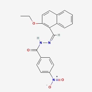 molecular formula C20H17N3O4 B3866547 N'-[(Z)-(2-ethoxynaphthalen-1-yl)methylidene]-4-nitrobenzohydrazide 