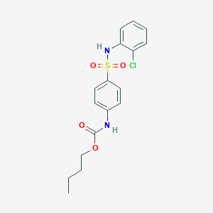 molecular formula C17H19ClN2O4S B3866557 butyl N-[4-[(2-chlorophenyl)sulfamoyl]phenyl]carbamate 