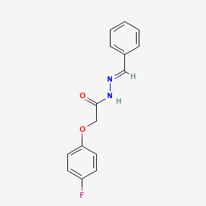 molecular formula C15H13FN2O2 B3866585 N-[(E)-benzylideneamino]-2-(4-fluorophenoxy)acetamide 