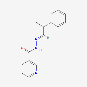 molecular formula C15H15N3O B3866590 N'-[(1E)-2-phenylpropylidene]pyridine-3-carbohydrazide 