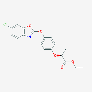 molecular formula C18H16ClNO5 B038666 Fenoxaprop-ethyl, (-)- CAS No. 113776-20-8