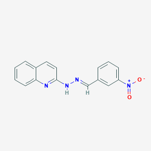 molecular formula C16H12N4O2 B3866646 N-[(E)-(3-nitrophenyl)methylideneamino]quinolin-2-amine 