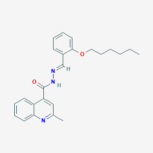 molecular formula C24H27N3O2 B386688 N'-[2-(hexyloxy)benzylidene]-2-methyl-4-quinolinecarbohydrazide 