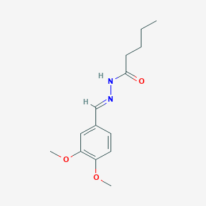 molecular formula C14H20N2O3 B386697 N'-(3,4-dimethoxybenzylidene)pentanohydrazide 