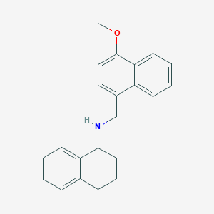 molecular formula C22H23NO B3867022 N-[(4-methoxynaphthalen-1-yl)methyl]-1,2,3,4-tetrahydronaphthalen-1-amine CAS No. 355381-70-3