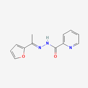 molecular formula C12H11N3O2 B3867088 N'-[(1E)-1-(furan-2-yl)ethylidene]pyridine-2-carbohydrazide 
