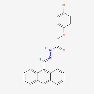 molecular formula C23H17BrN2O2 B3867130 N'-[(E)-anthracen-9-ylmethylidene]-2-(4-bromophenoxy)acetohydrazide 