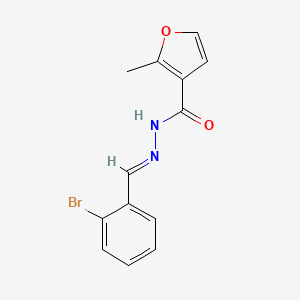 molecular formula C13H11BrN2O2 B3867174 N'-[(E)-(2-bromophenyl)methylidene]-2-methylfuran-3-carbohydrazide 