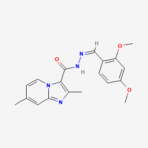 molecular formula C19H20N4O3 B3867208 N-[(Z)-(2,4-dimethoxyphenyl)methylideneamino]-2,7-dimethylimidazo[1,2-a]pyridine-3-carboxamide 