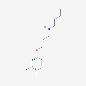 molecular formula C15H25NO B3867248 N-[3-(3,4-dimethylphenoxy)propyl]butan-1-amine 