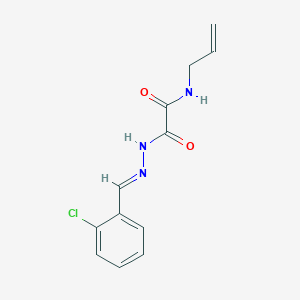 molecular formula C12H12ClN3O2 B3867293 N'-[(E)-(2-chlorophenyl)methylideneamino]-N-prop-2-enyloxamide 