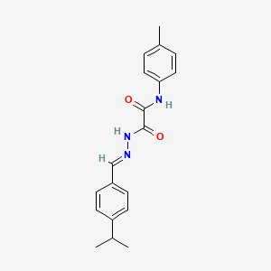 molecular formula C19H21N3O2 B3867393 N-(4-methylphenyl)-2-oxo-2-{(2E)-2-[4-(propan-2-yl)benzylidene]hydrazinyl}acetamide 