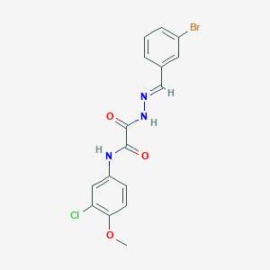 molecular formula C16H13BrClN3O3 B3867402 N'-[(E)-(3-bromophenyl)methylideneamino]-N-(3-chloro-4-methoxyphenyl)oxamide 
