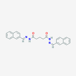 molecular formula C27H24N4O2 B3867418 N-[(E)-naphthalen-2-ylmethylideneamino]-N'-[(Z)-naphthalen-2-ylmethylideneamino]pentanediamide 