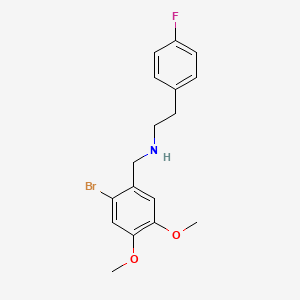 molecular formula C17H19BrFNO2 B3867530 N-(2-bromo-4,5-dimethoxybenzyl)-2-(4-fluorophenyl)ethanamine CAS No. 355383-44-7