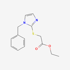 molecular formula C14H16N2O2S B3867589 Ethyl 2-(1-benzylimidazol-2-yl)sulfanylacetate 