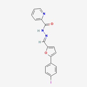 molecular formula C17H12IN3O2 B3867635 N-[(E)-[5-(4-iodophenyl)furan-2-yl]methylideneamino]pyridine-2-carboxamide 