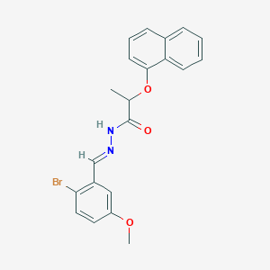 molecular formula C21H19BrN2O3 B3867742 N-[(E)-(2-bromo-5-methoxyphenyl)methylideneamino]-2-naphthalen-1-yloxypropanamide 