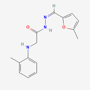 molecular formula C15H17N3O2 B3867822 N'-[(Z)-(5-Methylfuran-2-YL)methylidene]-2-[(2-methylphenyl)amino]acetohydrazide 