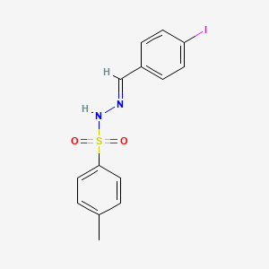 molecular formula C14H13IN2O2S B3867900 N-[(E)-(4-iodophenyl)methylideneamino]-4-methylbenzenesulfonamide 