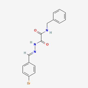 molecular formula C16H14BrN3O2 B3867908 N-benzyl-N'-[(E)-(4-bromophenyl)methylideneamino]oxamide 