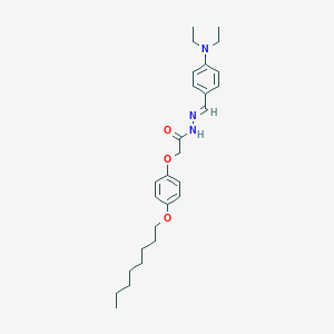 molecular formula C27H39N3O3 B386800 N'-[4-(diethylamino)benzylidene]-2-[4-(octyloxy)phenoxy]acetohydrazide 