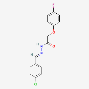 molecular formula C15H12ClFN2O2 B3868045 N-[(E)-(4-chlorophenyl)methylideneamino]-2-(4-fluorophenoxy)acetamide 