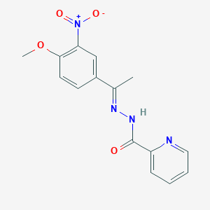 molecular formula C15H14N4O4 B3868170 N'-[1-(4-methoxy-3-nitrophenyl)ethylidene]-2-pyridinecarbohydrazide 