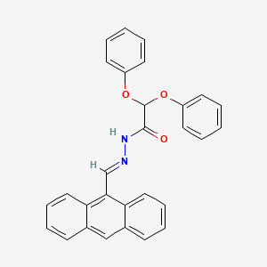molecular formula C29H22N2O3 B3868287 N-[(E)-anthracen-9-ylmethylideneamino]-2,2-diphenoxyacetamide 