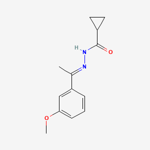 molecular formula C13H16N2O2 B3868469 N'-[(1E)-1-(3-methoxyphenyl)ethylidene]cyclopropanecarbohydrazide 
