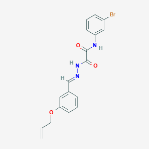 molecular formula C18H16BrN3O3 B3868475 N-(3-bromophenyl)-N'-[(E)-(3-prop-2-enoxyphenyl)methylideneamino]oxamide 
