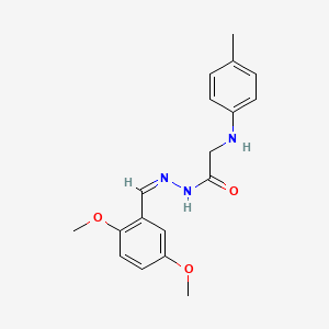 molecular formula C18H21N3O3 B3868517 N-[(Z)-(2,5-dimethoxyphenyl)methylideneamino]-2-(4-methylanilino)acetamide 