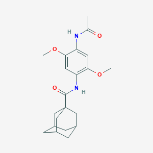 molecular formula C21H28N2O4 B386854 N-[4-(acetylamino)-2,5-dimethoxyphenyl]-1-adamantanecarboxamide 