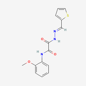 molecular formula C14H13N3O3S B3868553 N-(2-METHOXYPHENYL)-2-OXO-2-(2-(2-THIENYLMETHYLENE)HYDRAZINO)ACETAMIDE 