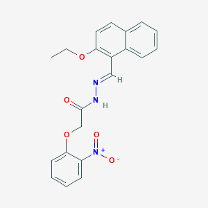 molecular formula C21H19N3O5 B3868556 N'-[(E)-(2-ethoxynaphthalen-1-yl)methylidene]-2-(2-nitrophenoxy)acetohydrazide 