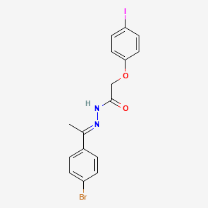 molecular formula C16H14BrIN2O2 B3868826 N-[(E)-1-(4-bromophenyl)ethylideneamino]-2-(4-iodophenoxy)acetamide 