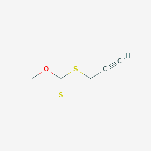 molecular formula C5H6OS2 B038689 Carbonodithioic acid, O-methyl S-2-propynyl ester CAS No. 123972-87-2